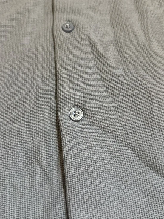 Zara Men’s Short-Sleeve Button-Down Shirt - Dusty Blue - Picture 3 of 4